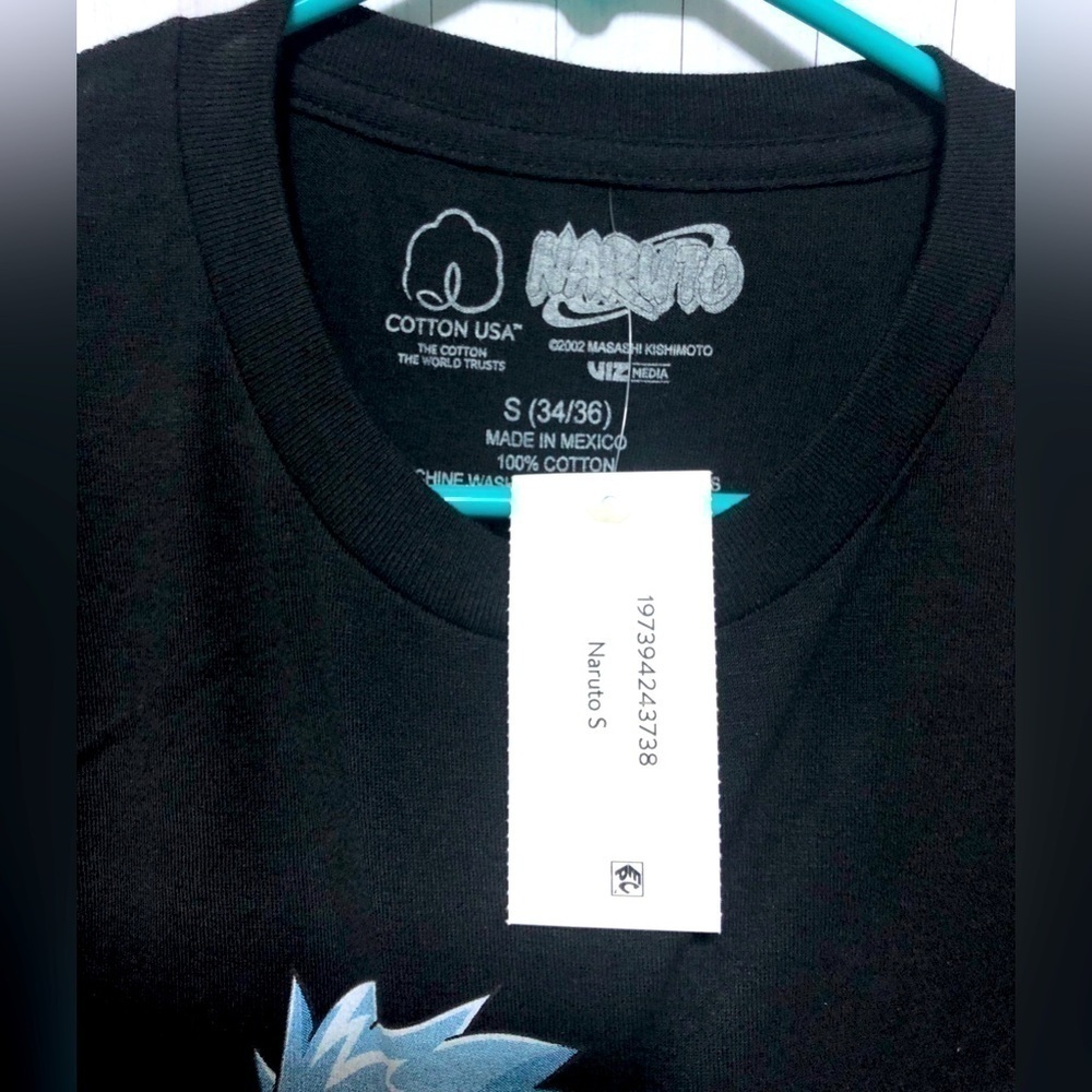 🚦Naruto Team 7 & Iruka Sensei Black Crew Neck Short Sleeve Graphic Tee - Picture 3 of 6